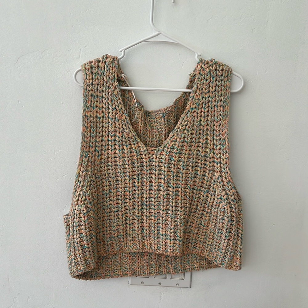 Free people crochet vest